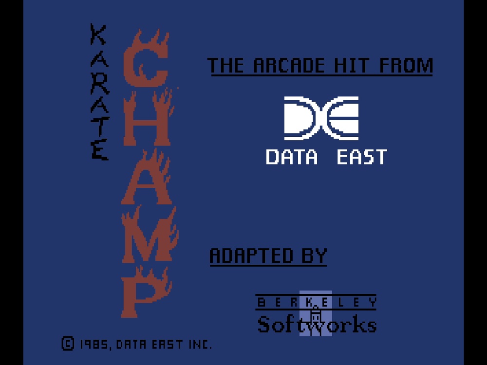 Title Screen of Karate Champ for Commodore 64